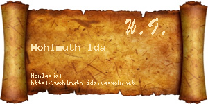 Wohlmuth Ida névjegykártya