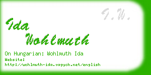 ida wohlmuth business card